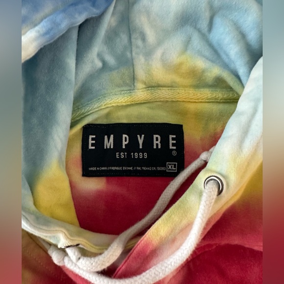 Empyre Hoodie Men’s XL Multicolor Tie-Dye Pullover With Kangaroo Pocket READ* - Picture 6 of 13
